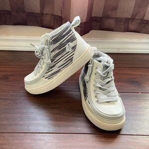 Kids Girls Billy High Top Shoes Sneakers Gray Size 11  Zip Up